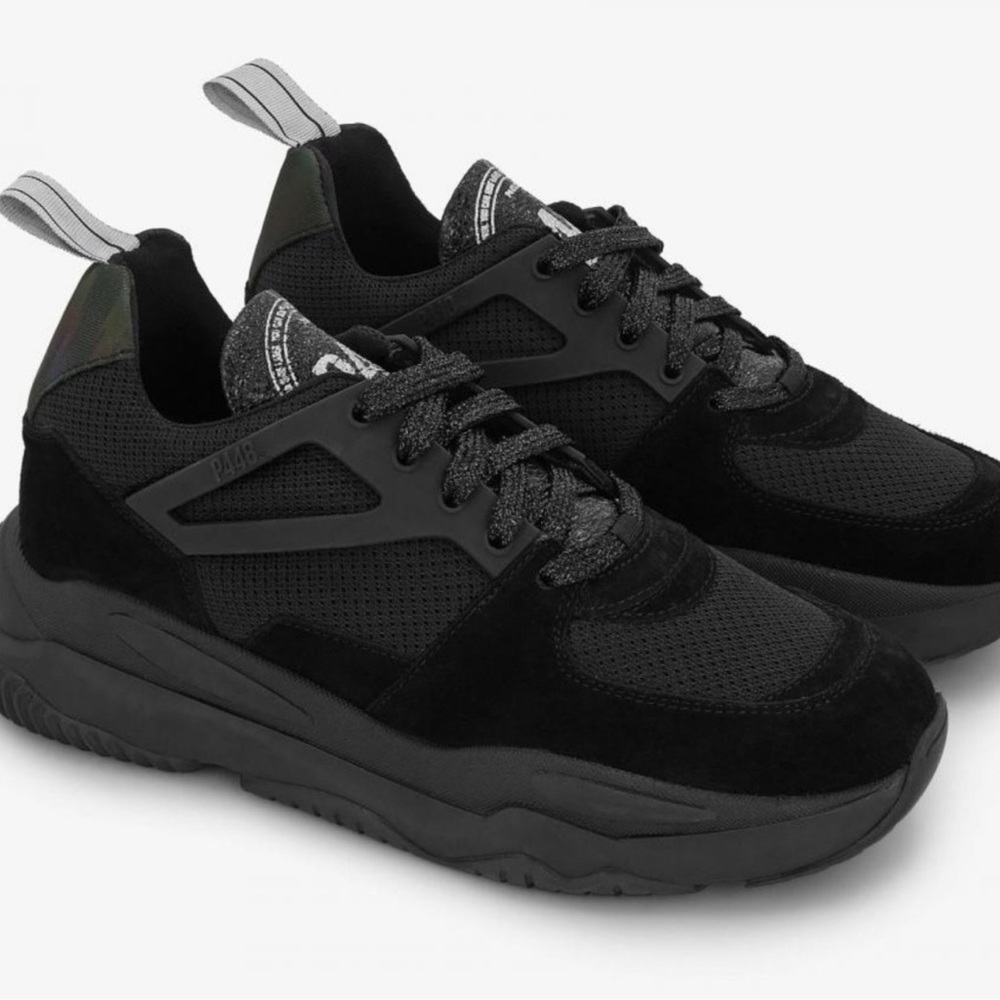 P448 all black shoes